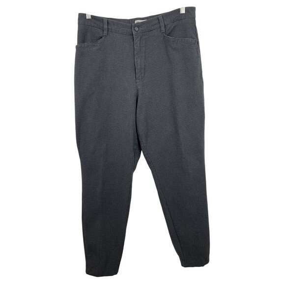 Lee Pants - Lee At the Waist Womens Size 14 M Black & Gray Houndstooth Tapered Pants